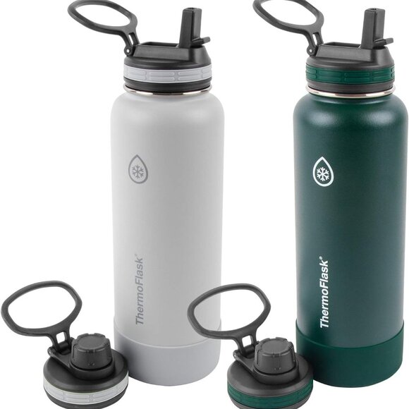 Bottle with Spout Lid - Stainless Steel Water Bottles with Double-Wall Insulatio - Picture 1 of 9